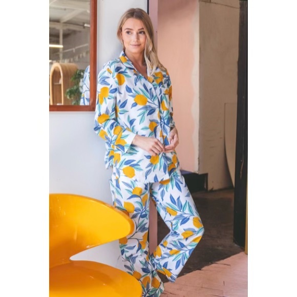 Printfresh Lemon Zest Long Sleep Set - Cloud Size Small - Picture 1 of 9